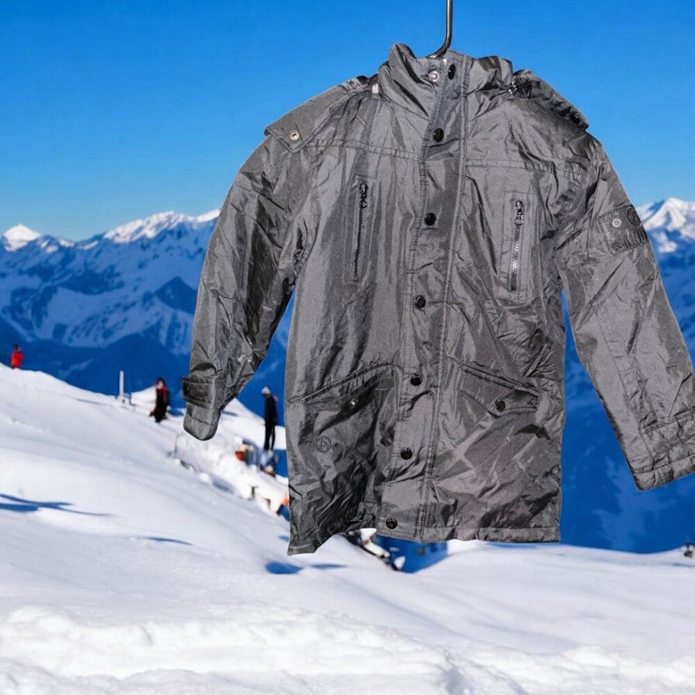 Akademiks Youth Parka Black Winter Coat Size Large(6)